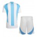 Echipament fotbal Argentina Tricou Acasa Copa America 2024 pentru copii maneca scurta (+ Pantaloni scurti)